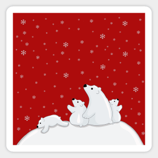 Polar Bear Family Sticker